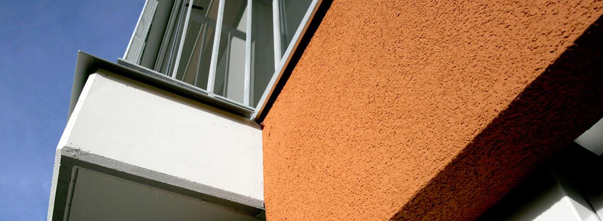 Realisierte Fassade von NEBA Therm